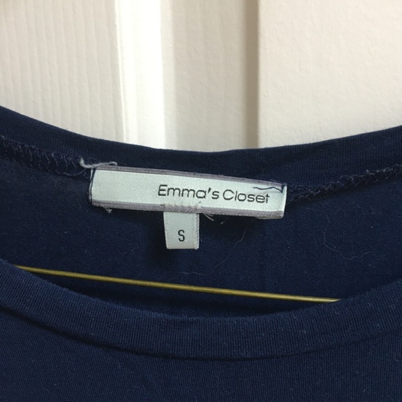 Emma's Closet Short Sleeve Top Navy S - Picture 3 of 5